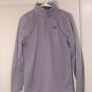 North Face jacket- shell, lighter weight plum gray - running, ski, hiking